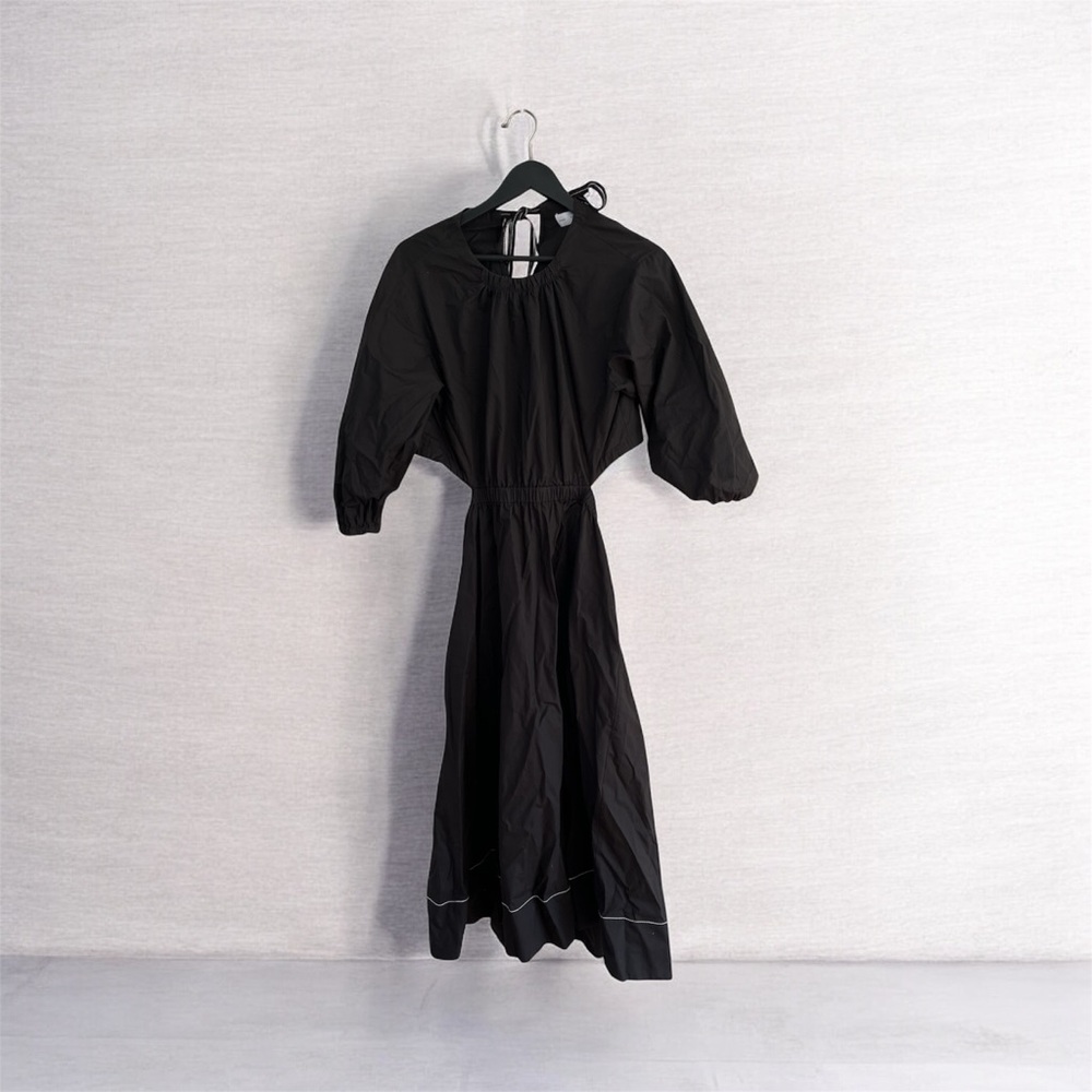 Proenza Schouler Black Long Sleeve Midi Dress